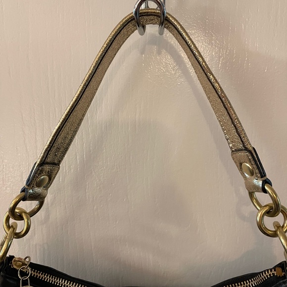 Coach Poppy 2009 Black and Gold Accent Shoulder Bag - Picture 14 of 15
